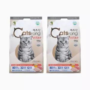 캐츠랑 비타플러스 전연령 고양이 사료 5kg x 2 사료 간식