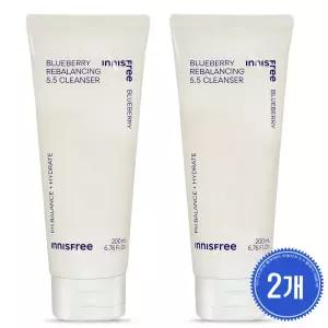 이니스프리 블루베리리밸런싱5.5클렌저대용량200ml  2개