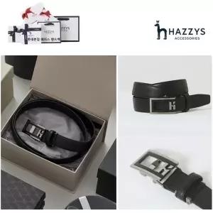 [롯데백화점]헤지스ACC [선물포장][인기리오더] 블랙 버클 H장식 소가죽 자동벨트 HJBE3E775BK