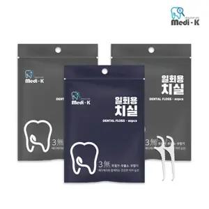 [메디케이] 국내생산 일회용 치실 80p x 3개