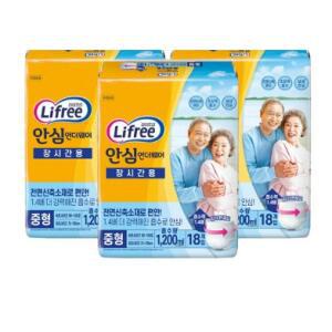 (엘지생활건강)라이프리 안심언더웨어 장시간 중형 18개입 X 4개