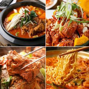 미식가 매운갈비찜 햄가득부대찌개 푸짐감자탕 반찬 야식 깔끔한해장 여행용간편요리