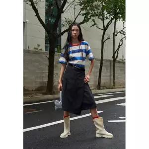[LAP] (레인) 레터링 밴드 스커트 AQ7WS860_DG