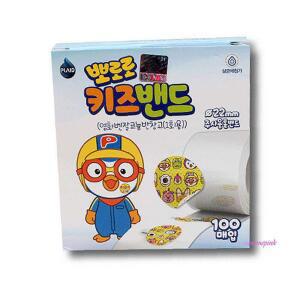 뽀로로 100개입 주사용 일회용 원형 키즈밴드 롤밴드fgh076