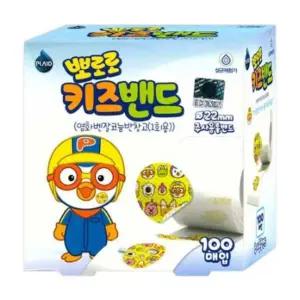 [보리보리/땡큐온]뽀로로 키즈밴드 주사용 원형밴드 100매