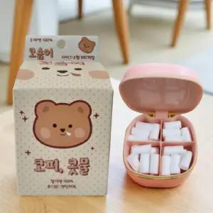 코피솜 지혈솜 콧물 휴대용 가정용 응급 탈지면 멸균솜 100개입 케이스
