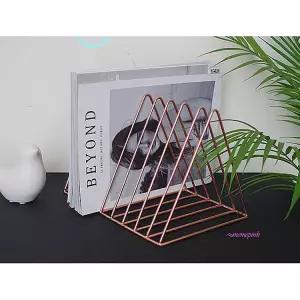 잡지꽂이 리플렛 거치대 인테리어 매거진랙 삼각 미니 책상 간이 정리함 책꽂이wxy003
