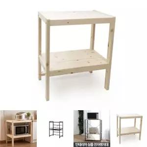 (WIZ0103) 이앤위즈 심플리 2단렌지대 WDA05 원목 밥솥렌지대 간편설치 DIY 수납장 선반/주방정리/가정용