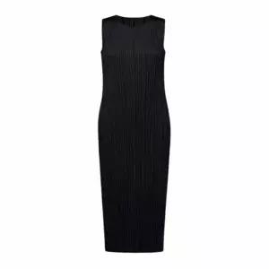 플리츠 플리즈 베이직 롱 원피스 블랙 여성 PP05-JH114-15