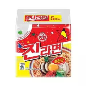 봉지라면 오뚜기 진라면 매운맛 120g 40개 15087003)