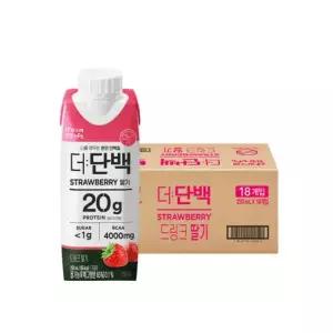 빙그레 더 단백 드링크 딸기 맛 250ml 18개입