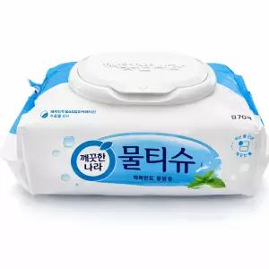 깨끗한 나라 페퍼민트 엠보싱 물티슈 캡형 70매 X 20팩