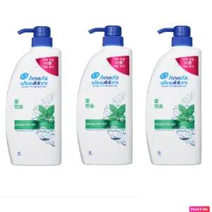 피앤지 쿨멘솔 헤드앤숄더 샴푸 850ml 3묶음
