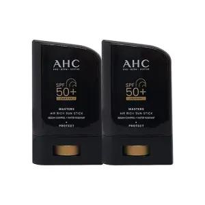 AHC 마스터즈 에어 리치 선스틱 22g(SPF50+) 백탁방지 레포츠용 2개  Ss