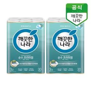 깨끗한나라 롤티슈 순수프리미엄 더클래스 30m 60롤119424