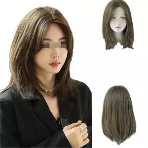 단발 레이어드 스트레이트 헤어 여성 단발 통가발 패션