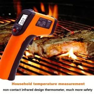 적외선 센서 휴대용 비접촉식 IR LCD 산업용 고온계 디지털 BBQ 400 ° C
