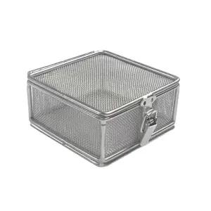 뚜껑 정밀부품 바스켓 정밀기기 바구니 세척 스테인리스 사각 스텐망 달린 초음파 의료기기 목