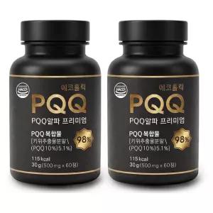 PQQ 알파 프리미엄 500mgX60정(2통) 식약청인증 HACCP