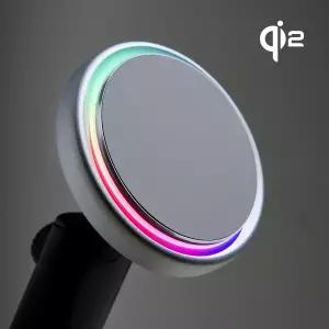 카플 더마운트 마그네틱 맥세이프 호환 거치대 Qi2 10종 LED 풀알류미늄 송풍구형 차량용 핸드폰 무선충전기+클립구성