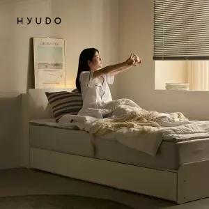 [7월 단독 특별가]휴도 JAJA 다감한 선유 조야 패브릭 호텔식 LED 빅서랍 수납침대 퀸(Q)