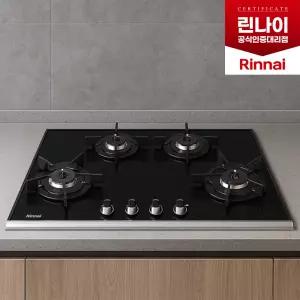 린나이 가스레인지 4구 빌트인 블랙 RBR-P4400