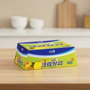 크린 크린장갑 일회용 위생장갑 대용량 비닐장갑 뽑아쓰는 폴리글로브 다용도 (400매)