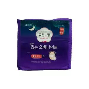 좋은느낌 생리대 입는 오버나이트 팬티형 중형 8매 x 6팩 (총48매)