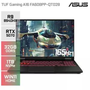 ASUS TUF 게이밍 A16 FA608PP-QT028 라이젠9 8940HX RTX5070 게이밍노트북 (32GB/1TB/WIN11)YO