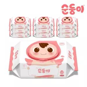 순둥이 특가nBpC-01/베이직 무향엠보싱 물티슈 캡형 100매 10팩