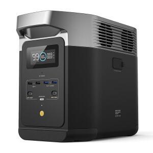 EF ECOFLOW 휴대용 발전소 DELTA 2, 1024Wh LiFePO4 (LFP) 배터리, 1800W AC/100W USB-C 출력, 태양광 발전기(태양광 패널 옵션) 가정용 백업 전원, 캠핑 및 RV용