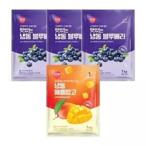 CJ프레시웨이 이츠웰 냉동블루베리1Kg x 3개+애플망고1Kg