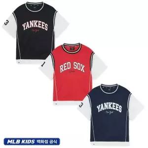 갤러리아 (TSV03)MLB키즈 바시티 레이어드 메쉬 반팔티(7ATSV0363)