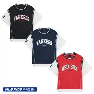 갤러리아 MLB엠엘비키즈 스포티브 바시티 레이어드 티셔츠 아동반팔(7ATSV0363