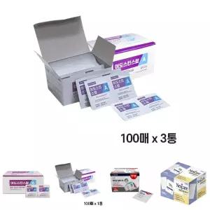 이도팜 이도 스킨 스왑 100매 3통 일회용 알콜 솜/개별 포장 상처 에탄올 핸드폰 소독용 다용도 소독 1회용