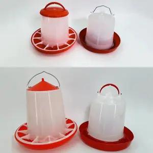 병아리 반자동 모이통 물통 사료통 닭먹이통 새 1.5kg[cf]