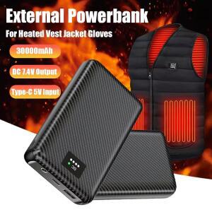 난방 조끼용 란우먼 30000mAh 파워뱅크, 냉각 보조 배터리 DC 7.4V