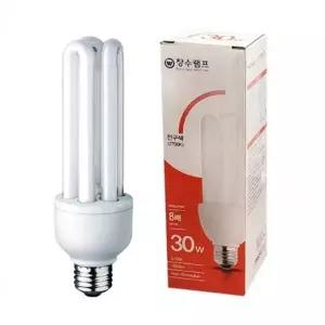 E26 YM73DL58 전구색 삼파장 장수램프 EL 30W 형광램프