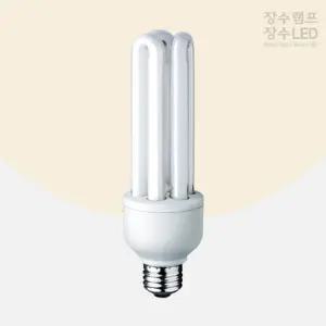 장수램프 삼파장 EL 형광다마 30W 주광색 E26 전구/전구/화장실/라이트/삼파장등/조명/사무실/욕실/매장