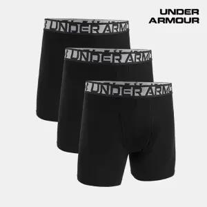 남성 UA 에센셜 코튼 6인치 드로즈 3장 세트 1387429-001