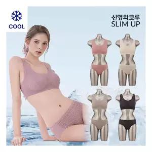 신영와코루 26신상 인견 쿨 레이스 프리컷 브라팬티 4세트122467