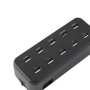 COMS 퀵차지 2.0 지원/USB 10포트 멀티충전기 Black