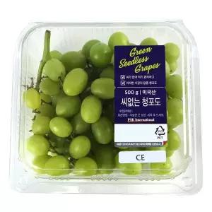 미국산 씨 없는 청포도 500g 팩