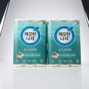 깨끗한나라 순수 프리미엄 더클래스 30m 30롤 2팩