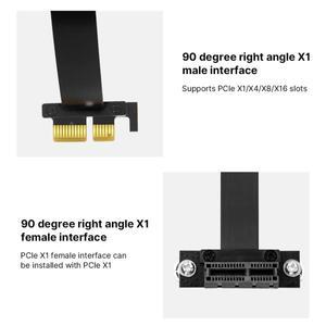 PCIE 3.0 X1 라이저 케이블 90도 ° 장치 리본 연장기용 직각 Express - 연장 케이블
