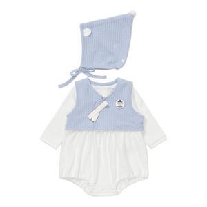 [블루독베이비] 46-170-040-18 BL)도기한복세트바디수트A