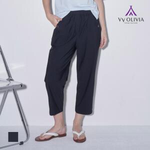 비비올리비아 [VVOLIVIA] 허리 밴딩 배기핏 팬츠_VVBDL5M5451