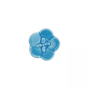 무궁화 인테리어 1구 손잡이리폼 도자기 가구리폼 가구손잡이 파랑 DIY 44mm