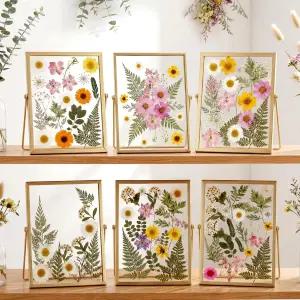 리얼네이브 프레스 플라워 프레임 5 x 7 인치 키트에는 공예품 DIY 웨딩 테이블탑 디스플레이 홈 데코