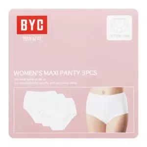[비와이씨] 편 여자 여성 속옷 삼각 팬티 3매입_빅사이즈_BYT7530 면스판